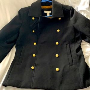 Black H&M peacoat, never worn!